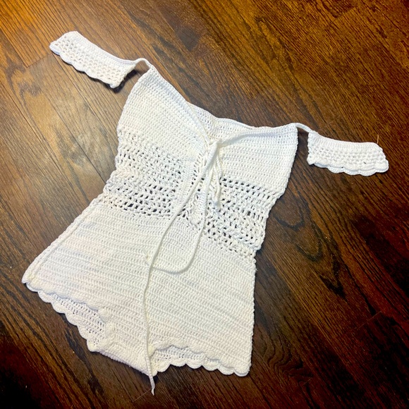 perfectly handmade Other - Absolutely stunning Hand Crochet romper or bathing suit! White cotton yarn small